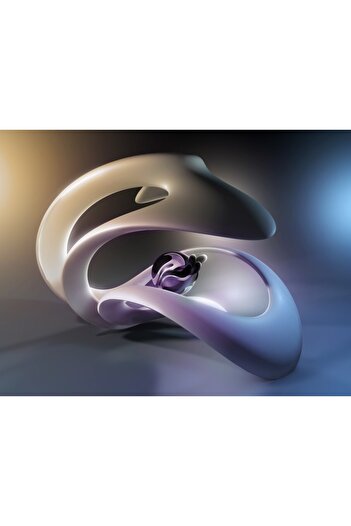 media Abstract 3D blue photo wallpaper, 250 x 200 cm
