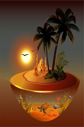 media Wallpaper Palm trees19, 200 x 255 cm