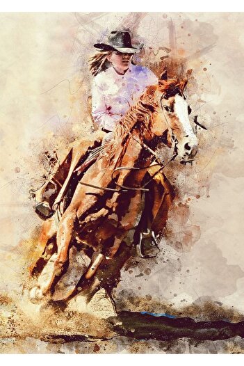 media Self-adhesive and washable Western rodeo wall mural, 135 x 225 cm