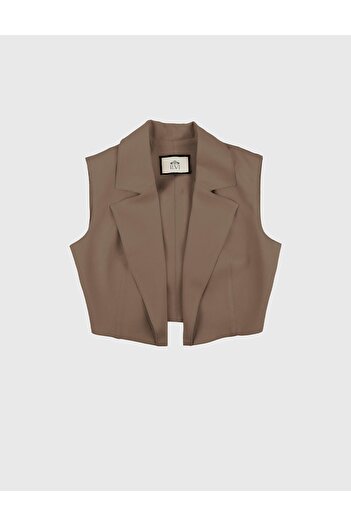 İLVİ Phila Linen Brown Women's Vest