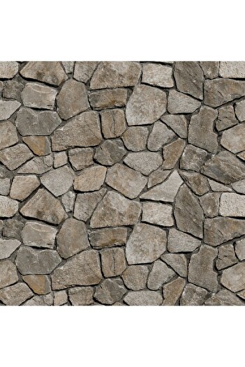 media Photo wallpaper Round stone wall, gray, 400 x 250 cm