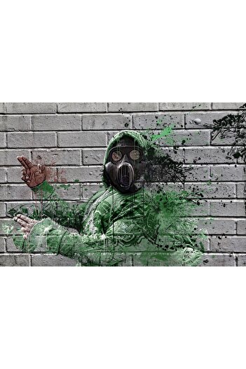 media Self-adhesive and washable wall mural Graffiti with mask, 270 x 200 cm