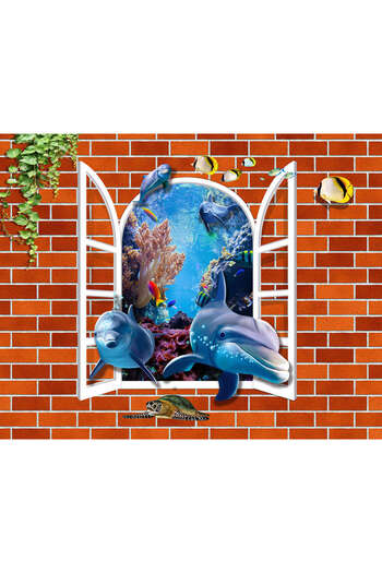 media Window to the ocean sticker, 135 x 225 cm