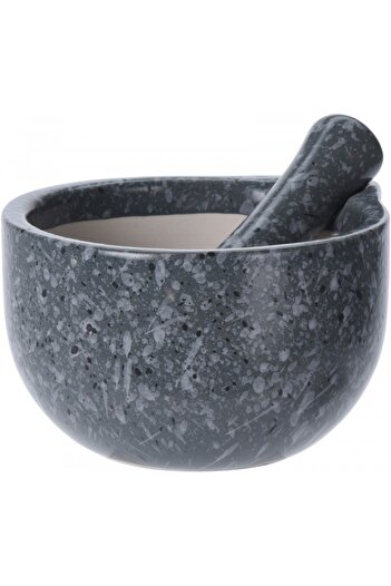 Excellent Houseware Excellent Gray ceramic mortar, 330 ml, 11 x 11 cm