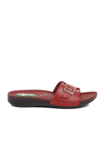 Aspor Red Anatomical Gel Sole Women's Flat Slippers