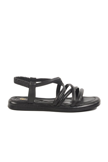 Aspor Black Women's Flat Sandals