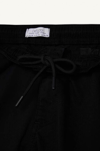 DeFacto Regular Gabardin Jogger Pantolon Kargo Cepli Beli Paçası Lastikli C9163AX25SP