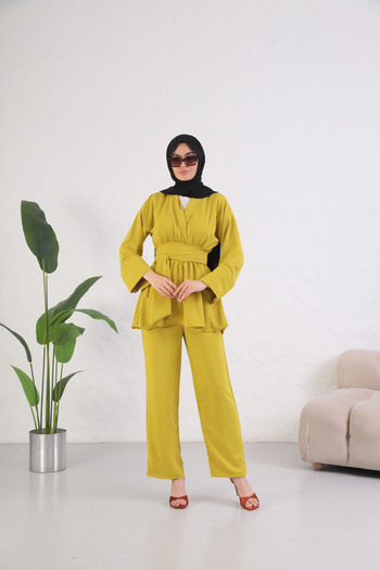 RMG BUTİK Women's Silk Suit Bottom Top