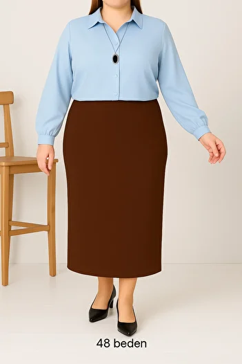 CNG MODA Plus Size Hijab Pencil Skirt