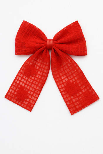 MakeWell Clip-On Bow Design Daisy Design Patterned Clip-On Fabric Buckle