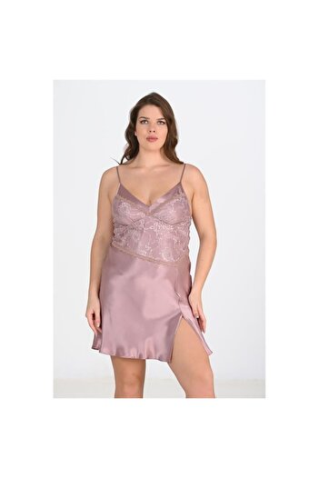 Narnuga Plus Size 2-Piece Mink Dressing Gown Set Bigsize 6205