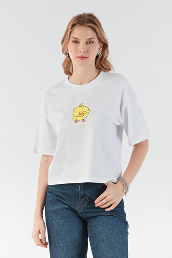 Fulla Moda Μπλουζάκι με κοντό μανίκι με στάμπα Chick