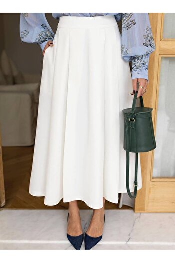 Hotfashion FUSTA DETALIATA CU PIELE