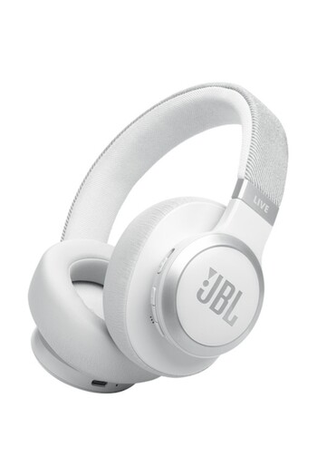 JBL Wireless Over-Ear Headphones JBL LIVE 770NC, True Adaptive NC, Bluetooth, Multi-Point, White