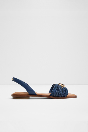 Aldo Goassı - Women's Textile Navy Blue Flat Sandals