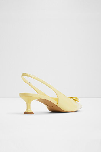 Aldo Luxurıant - Women's Genuine Leather Light Yellow Small Heeled Shoes