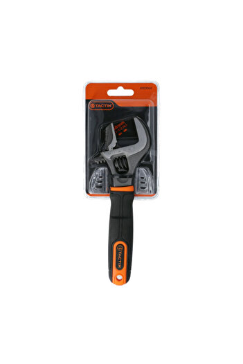 Tactix Wide Mouth Adjustable Wrench with Non-Slip Handle 8 Inch
