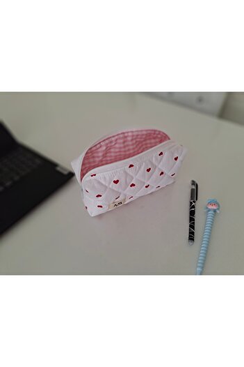 MB Heart Pencil Bag