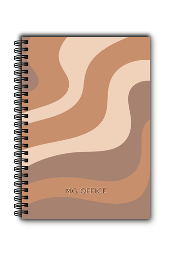 MG Office Caiet A5 Velin 80 File cu Spirala Cappuccino: Foaie Velina Foi Albe Foi Veline Simple Neliniat
