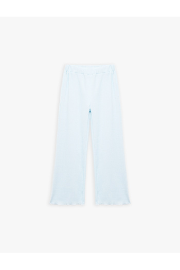 Koton Viscose Blended Wide Leg Trousers with Elastic Waist