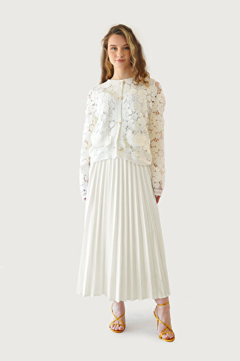 Rukayyel Knitted Cardigan - Cream