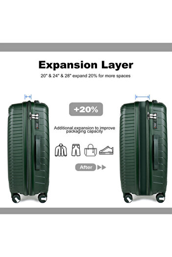 Shihon Shehyoun 4-Piece Anti-Shatter Luggage Set