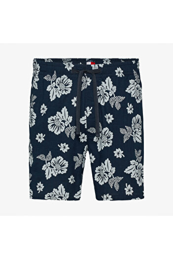 Tommy Hilfiger Tommy Jeans Aop Slub Erkek Lacivert Mayo