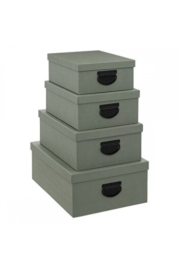 5five Simple Smart Σετ 4 κουτιών αποθήκευσης Sorter Green
