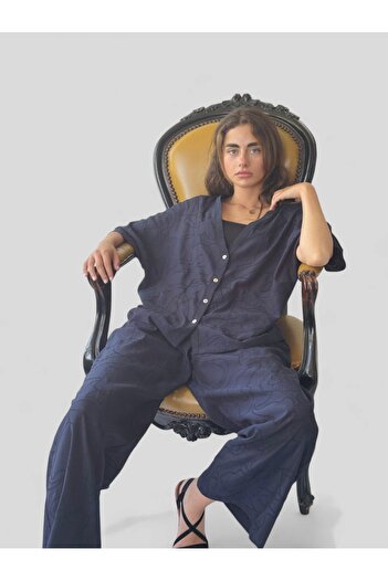 Retrobird Design Shorts Lined Loose Pants Women's Midnight Blue