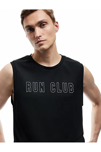Koton Crew Neck Printed Sleeveless Sports Singlet