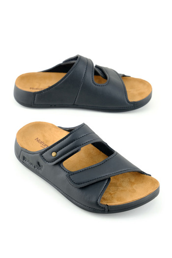 GEZER Naturela Femei Vară Piele Artificială Două Curea Velcro Reglabilă Talpă Confortabilă Zilnic Transpirată