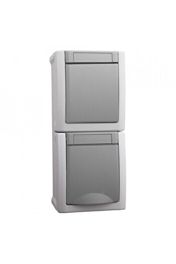 PANASONIC Simple switch + socket IP54 Pacific Pacific Panasonic, PT, gray