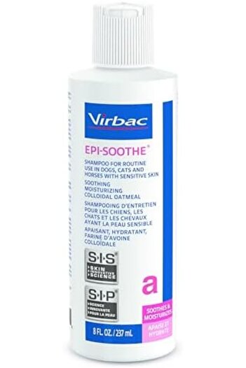 Virbac Epi-Soothe Pet Shampoo For Dogs, Cats & Horses (8 oz) - For Dry or Sensitive Skin