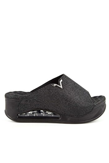 WALKONT 31212-001 Printed Black Women's Slippers