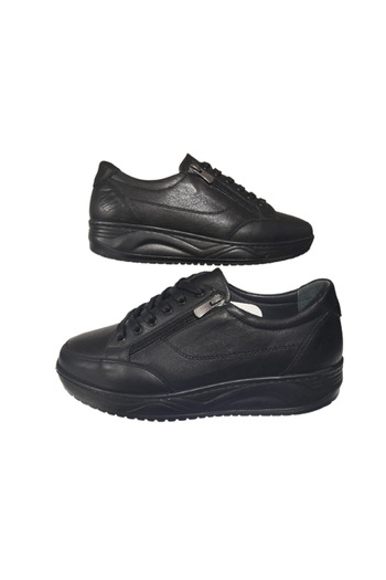 Golden Men's Black Drawstring Genuine Inner Outer Leather Orthopedic Sole Casual Stylish Shoes Goldnn69-22