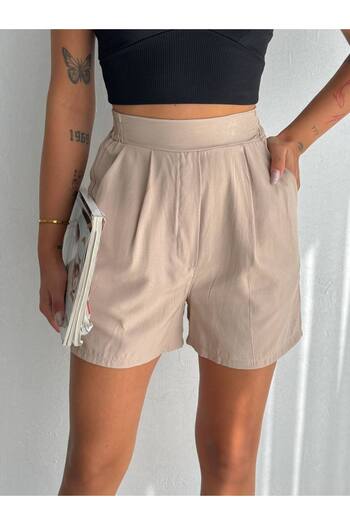 Noa Noa Plain Short Pleated Shorts