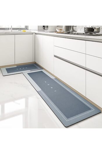 Hope Kitchen Floor Mats, 2 PCS Kitchen Mat Set, Water Absorbent and Quick Drying Kitchen Rugs, N