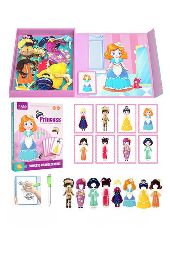 Jet Montessori Game 2 in 1 - Magnetic Puzzle and Reusable Writing Board