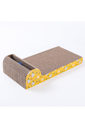TaoTaoPets Cat Scratching Board with Wave Design, Cardboard Lounger Trim,Premium Cardboard Construction