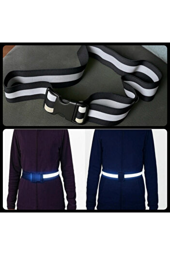 Vi Caro Black Reflective Waist Belt Adjustable Plug and Use (Compliant with New Law)