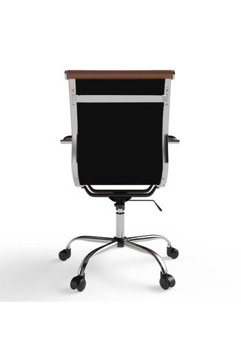 Mahmayi Modern UL UT-C031L Low Back PU Office Chair Ergonomic Chair - Choco Brown