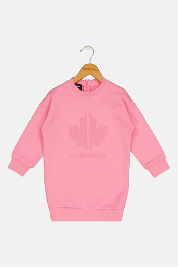 DSquared2 Toddlers Girl Brand Logo Sweatshirt Dress, Pink