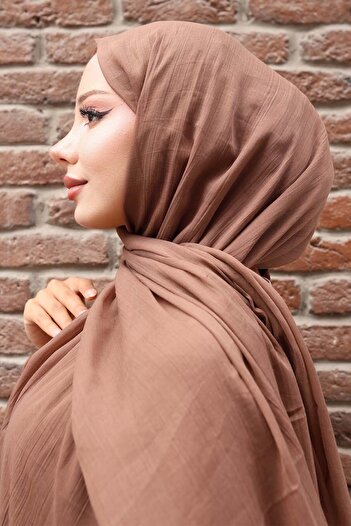 benguen Cotton Shawl Milk Coffee H101