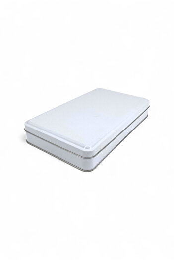 KONTENSAN 140X240X50 mm Metal Covered Unprinted Metal Box, Matte White, 48 Units