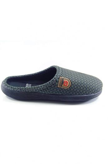 GEZER Men's slippers, green with geometric shapes, size 42, 26.5 centimeters