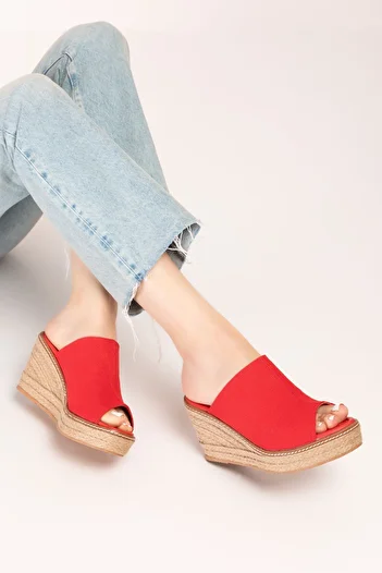 Gondol Women's Genuine Leather Linen Wedge Heel Platform Sandals Ell.6948