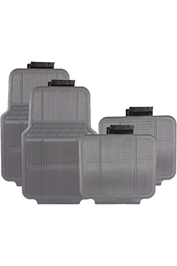 Generic Rubber Car Floor Mat For Small Cars (Grey)- Set of 4 Pieces
