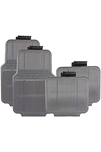 Generic Rubber Car Floor Mat For Small Cars (Grey)- Set of 4 Pieces