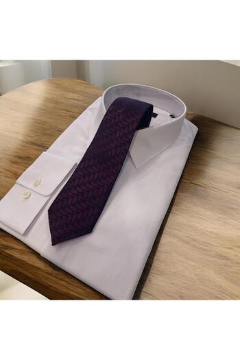 Sarar Patterned Black Plum Tie