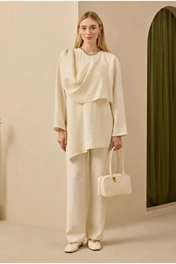 HEQA Shawl Collar Modal Suit Bone